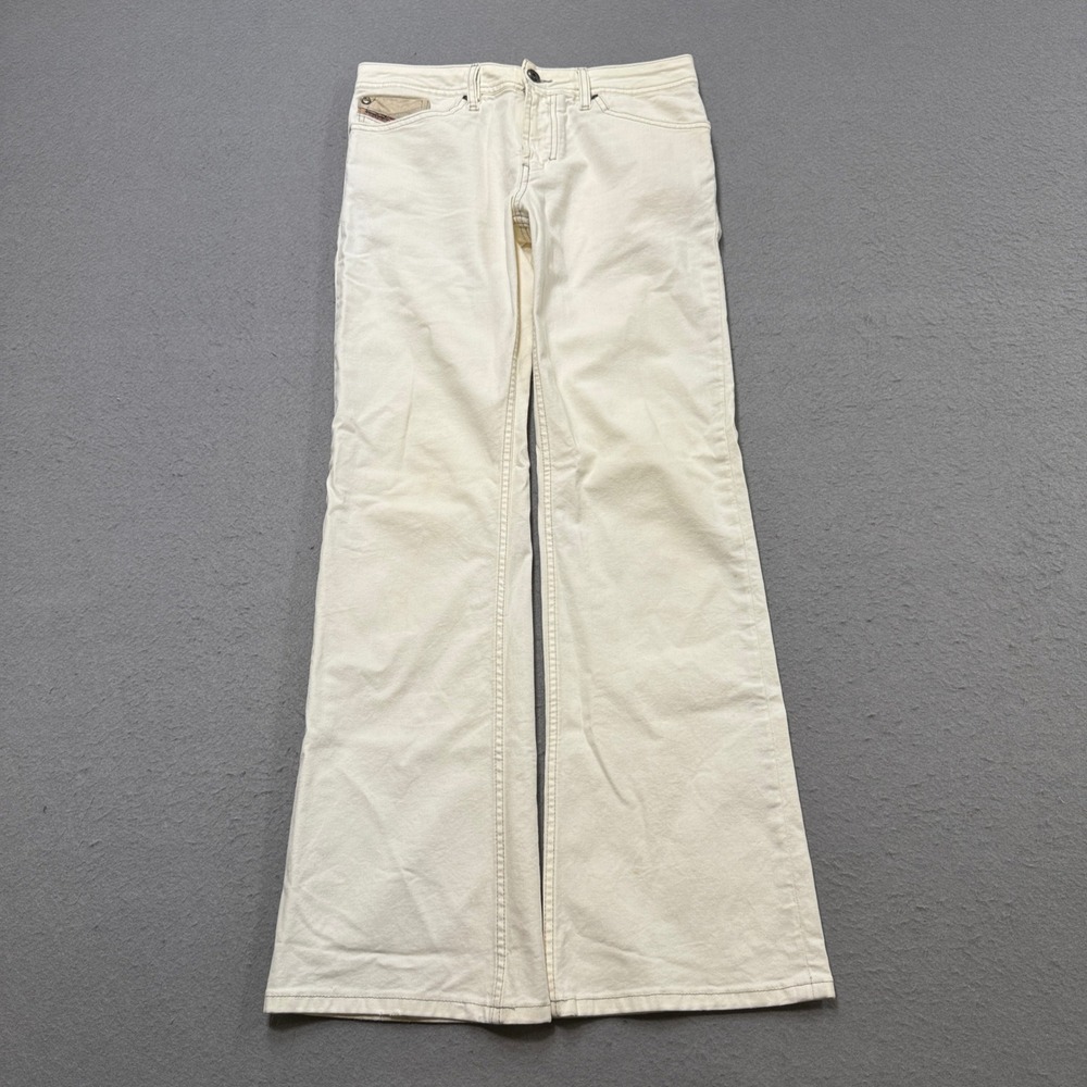 Diesel Zaghor Jeans Girls 14 White Wide Leg Baggy Fit Low Rise Denim Y2K Style